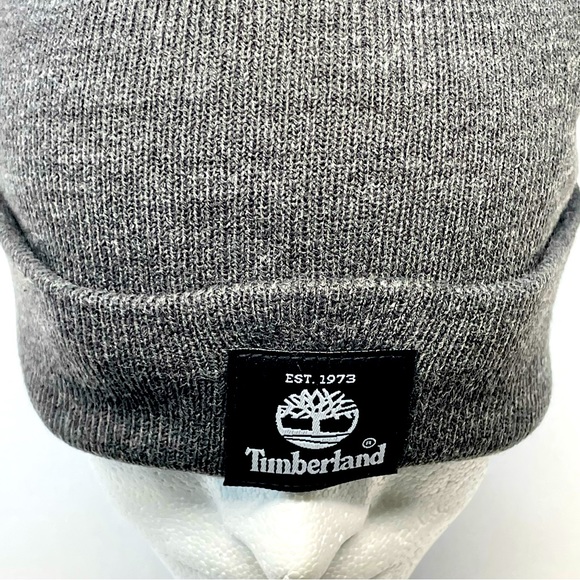 Timberland Men’s Cuffed Beanie Winter Hat Lightweight T100354C 010 Gray NWT - Picture 8 of 15